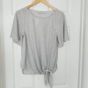 Loft side tie knit top